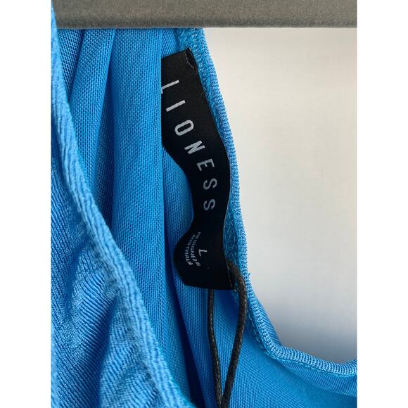 Lioness The Goddess Mini Ruched Dress Womens 8 One Shoulder Blue New Short - Picture 6 of 11